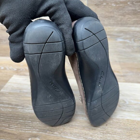 Clarks Bendables Brown Leather Loafers Women's Size 6 - Picture 4 of 7